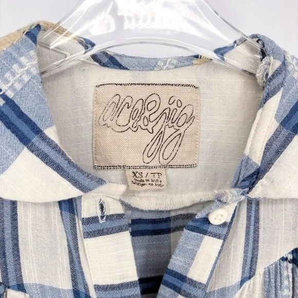 ACE & JIG Ophelia Button-Down Plaid Midi Dress in Honor Blue XS - Picture 5 of 13